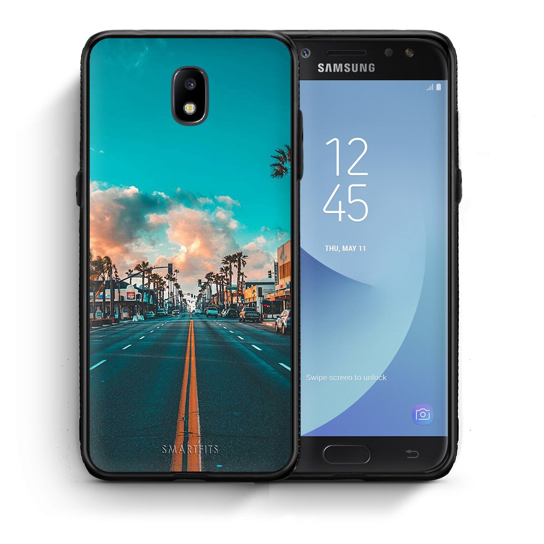 Θήκη Samsung J5 2017 City Landscape από τη Smartfits με σχέδιο στο πίσω μέρος και μαύρο περίβλημα | Samsung J5 2017 City Landscape case with colorful back and black bezels
