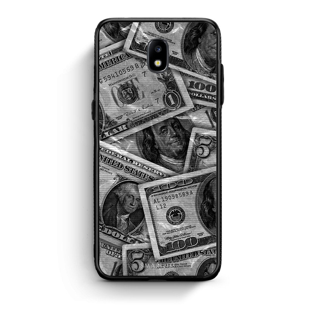 Samsung J7 2017 Money Dollars θήκη από τη Smartfits με σχέδιο στο πίσω μέρος και μαύρο περίβλημα | Smartphone case with colorful back and black bezels by Smartfits