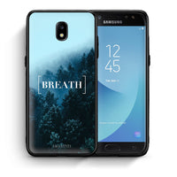Thumbnail for Θήκη Samsung J7 2017 Breath Quote από τη Smartfits με σχέδιο στο πίσω μέρος και μαύρο περίβλημα | Samsung J7 2017 Breath Quote case with colorful back and black bezels