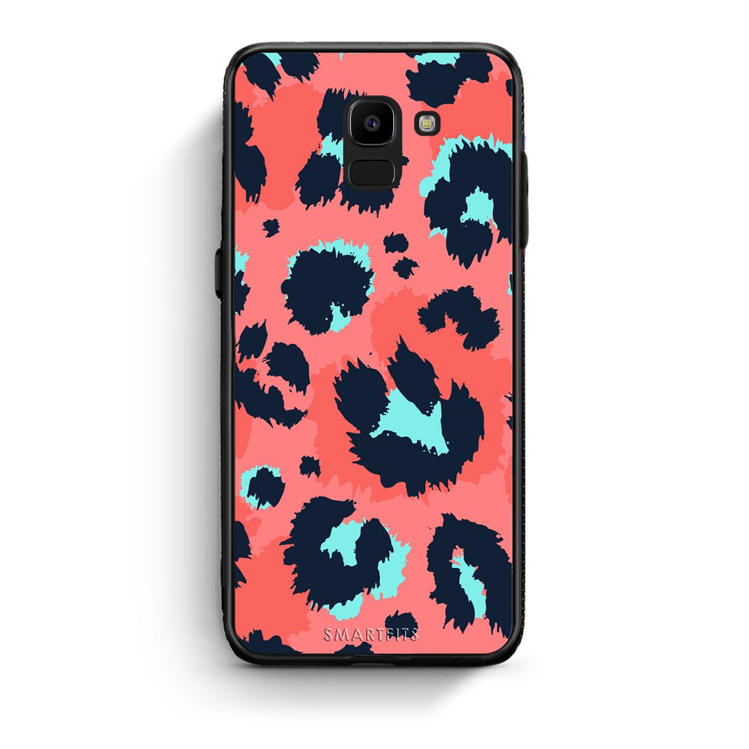 22 - samsung Galaxy J6 Pink Leopard Animal case, cover, bumper