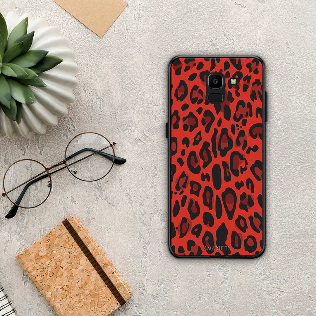 Animal Red Leopard - Samsung Galaxy J6 case