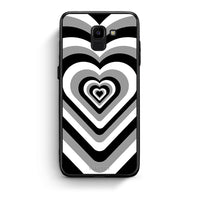 Thumbnail for samsung J6 Black Hearts θήκη από τη Smartfits με σχέδιο στο πίσω μέρος και μαύρο περίβλημα | Smartphone case with colorful back and black bezels by Smartfits