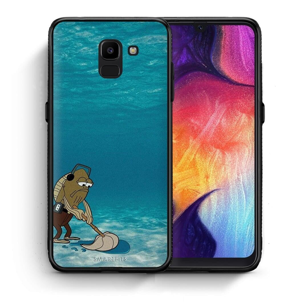 Θήκη Samsung J6 Clean The Ocean από τη Smartfits με σχέδιο στο πίσω μέρος και μαύρο περίβλημα | Samsung J6 Clean The Ocean case with colorful back and black bezels