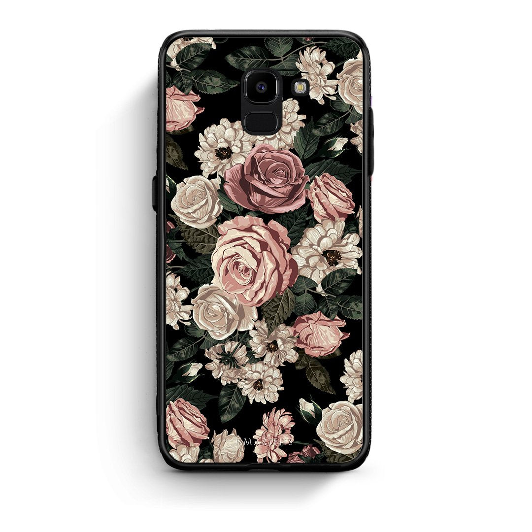 4 - samsung J6 Wild Roses Flower case, cover, bumper