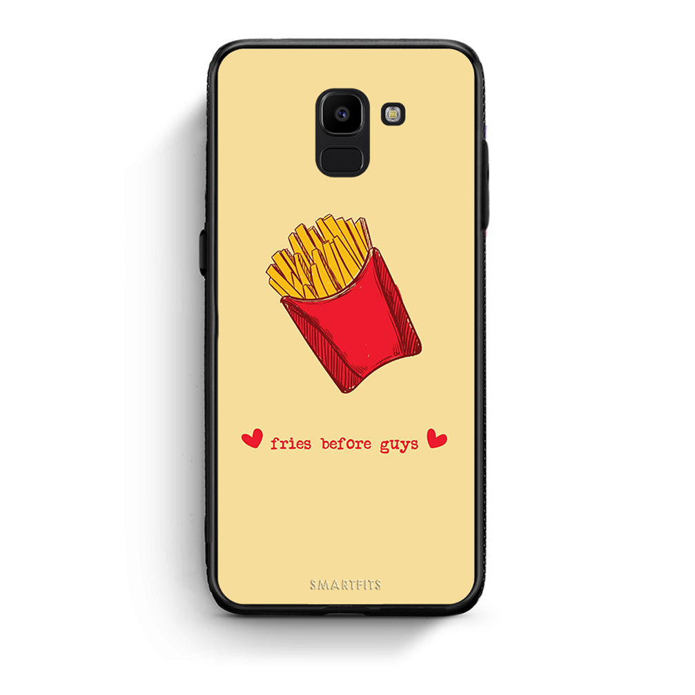 samsung J6 Fries Before Guys Θήκη Αγίου Βαλεντίνου από τη Smartfits με σχέδιο στο πίσω μέρος και μαύρο περίβλημα | Smartphone case with colorful back and black bezels by Smartfits