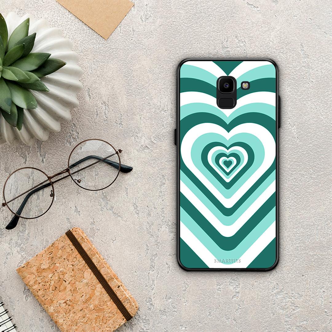 Green Hearts - Samsung Galaxy J6 case