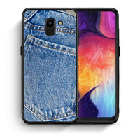 Thumbnail for Θήκη Samsung J6 Jeans Pocket από τη Smartfits με σχέδιο στο πίσω μέρος και μαύρο περίβλημα | Samsung J6 Jeans Pocket case with colorful back and black bezels