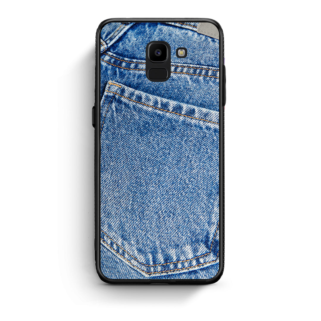 samsung J6 Jeans Pocket θήκη από τη Smartfits με σχέδιο στο πίσω μέρος και μαύρο περίβλημα | Smartphone case with colorful back and black bezels by Smartfits