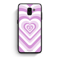 Thumbnail for samsung J6 Lilac Hearts θήκη από τη Smartfits με σχέδιο στο πίσω μέρος και μαύρο περίβλημα | Smartphone case with colorful back and black bezels by Smartfits
