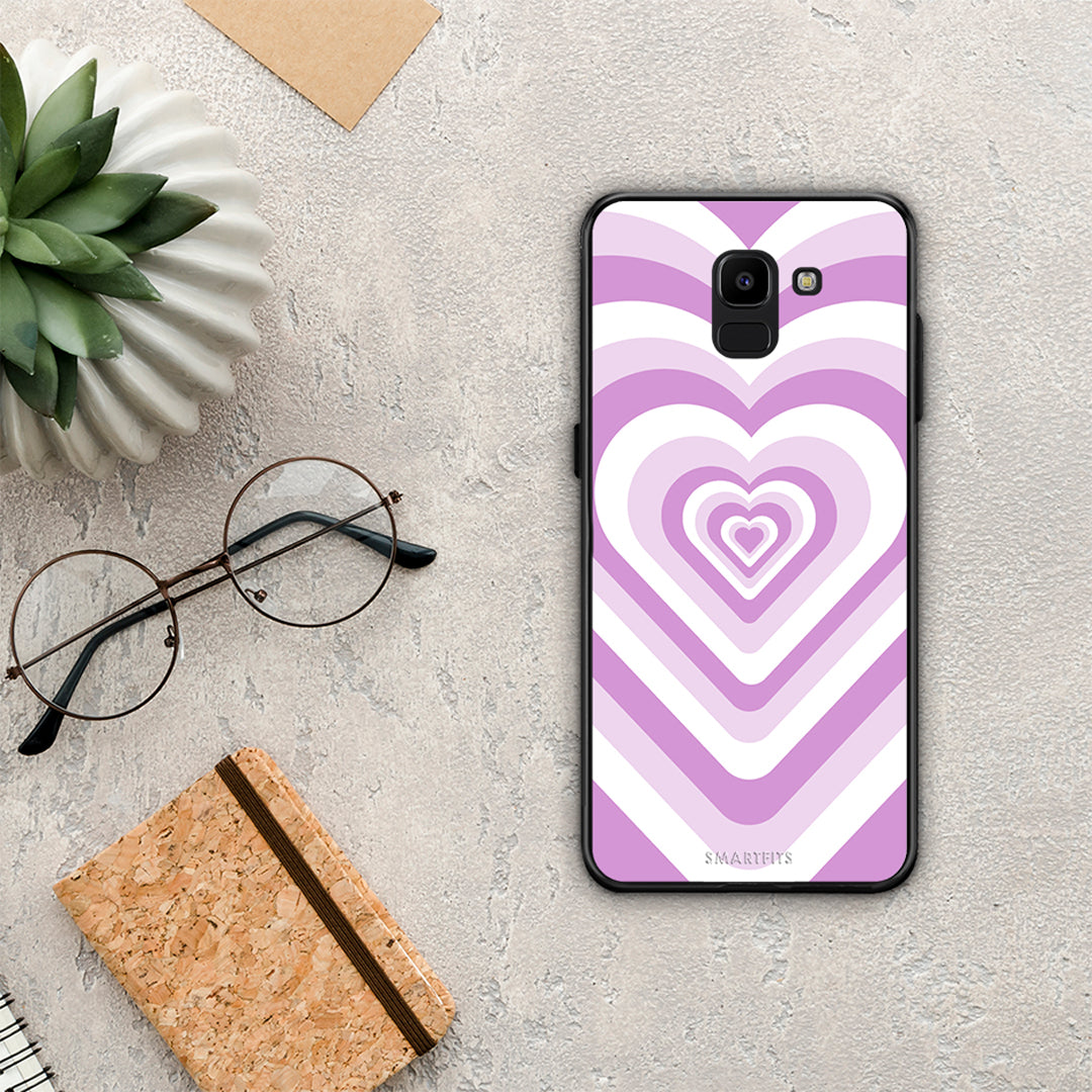 Lilac Hearts - Samsung Galaxy J6 θήκη