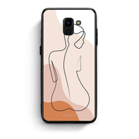 Thumbnail for samsung J6 LineArt Woman θήκη από τη Smartfits με σχέδιο στο πίσω μέρος και μαύρο περίβλημα | Smartphone case with colorful back and black bezels by Smartfits