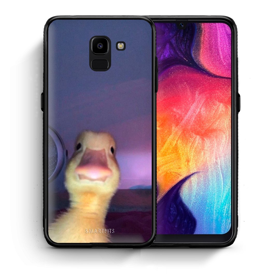 Θήκη Samsung J6 Meme Duck από τη Smartfits με σχέδιο στο πίσω μέρος και μαύρο περίβλημα | Samsung J6 Meme Duck case with colorful back and black bezels