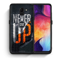 Thumbnail for Θήκη Αγίου Βαλεντίνου Samsung J6 Never Give Up από τη Smartfits με σχέδιο στο πίσω μέρος και μαύρο περίβλημα | Samsung J6 Never Give Up case with colorful back and black bezels