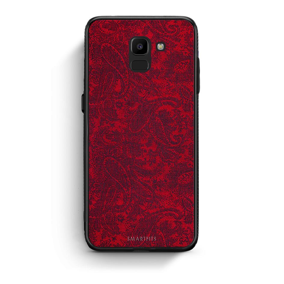 samsung J6 Paisley Cashmere θήκη από τη Smartfits με σχέδιο στο πίσω μέρος και μαύρο περίβλημα | Smartphone case with colorful back and black bezels by Smartfits