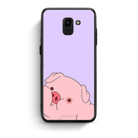 Thumbnail for samsung J6 Pig Love 2 Θήκη Αγίου Βαλεντίνου από τη Smartfits με σχέδιο στο πίσω μέρος και μαύρο περίβλημα | Smartphone case with colorful back and black bezels by Smartfits