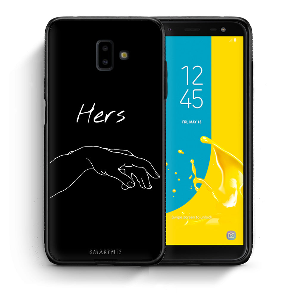 Θήκη Αγίου Βαλεντίνου Samsung J6+ Aeshetic Love 1 από τη Smartfits με σχέδιο στο πίσω μέρος και μαύρο περίβλημα | Samsung J6+ Aeshetic Love 1 case with colorful back and black bezels