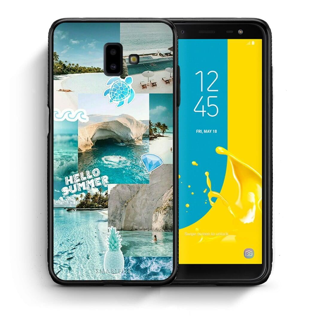 Θήκη Samsung J6+ Aesthetic Summer από τη Smartfits με σχέδιο στο πίσω μέρος και μαύρο περίβλημα | Samsung J6+ Aesthetic Summer case with colorful back and black bezels