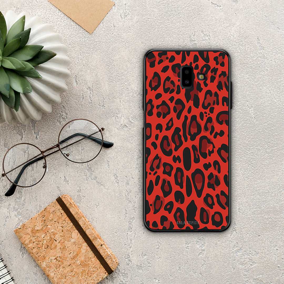 Animal Red Leopard - Samsung Galaxy J6+ case 