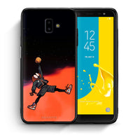 Thumbnail for Θήκη Samsung J6+ Basketball Hero από τη Smartfits με σχέδιο στο πίσω μέρος και μαύρο περίβλημα | Samsung J6+ Basketball Hero case with colorful back and black bezels