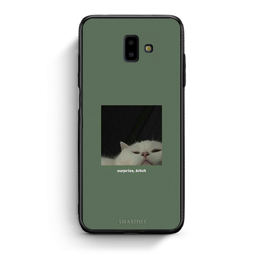samsung J6+ Bitch Surprise θήκη από τη Smartfits με σχέδιο στο πίσω μέρος και μαύρο περίβλημα | Smartphone case with colorful back and black bezels by Smartfits