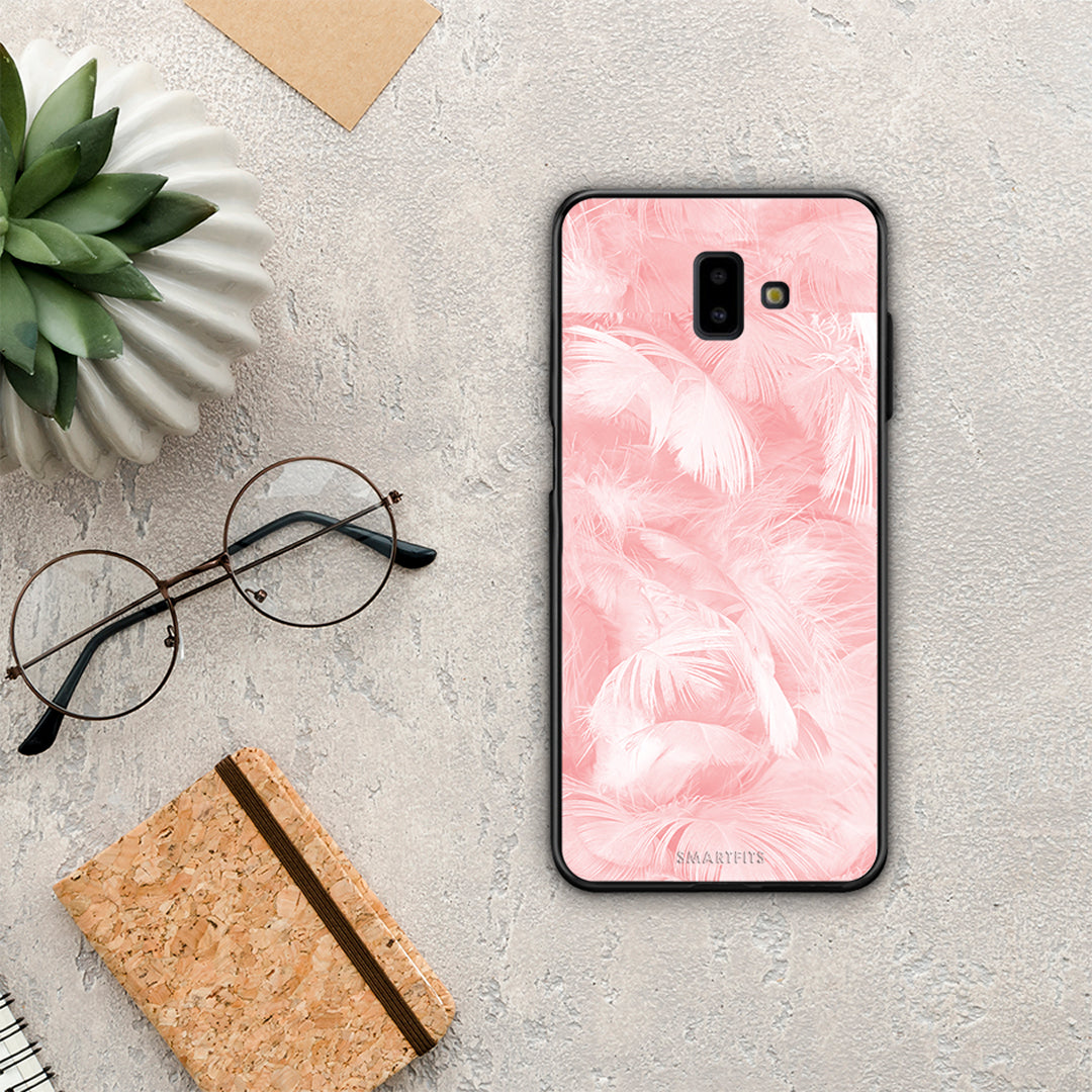 Boho Pink Feather - Samsung Galaxy J6+ case