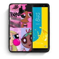 Thumbnail for Θήκη Αγίου Βαλεντίνου Samsung J6+ Bubble Girls από τη Smartfits με σχέδιο στο πίσω μέρος και μαύρο περίβλημα | Samsung J6+ Bubble Girls case with colorful back and black bezels