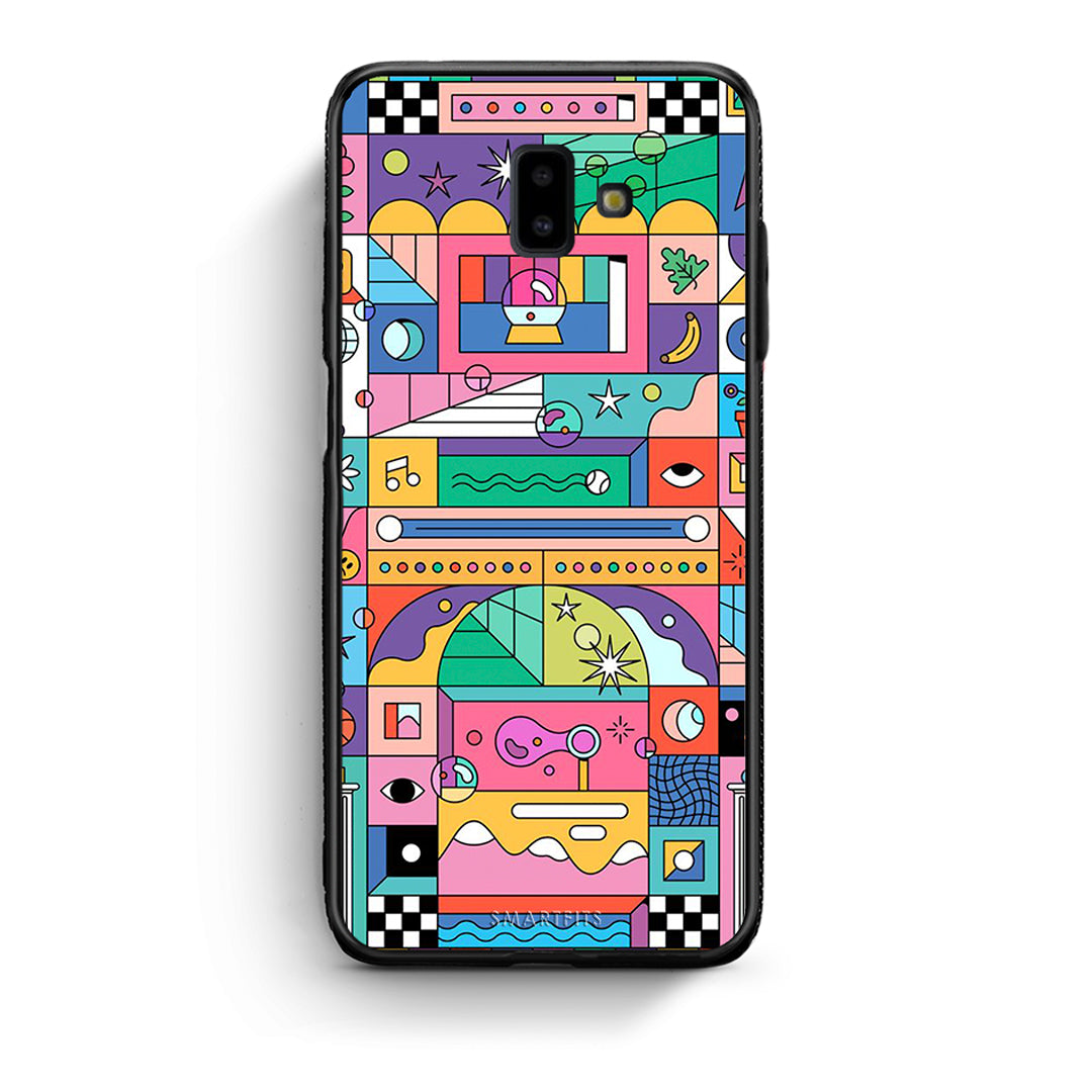 samsung J6+ Bubbles Soap θήκη από τη Smartfits με σχέδιο στο πίσω μέρος και μαύρο περίβλημα | Smartphone case with colorful back and black bezels by Smartfits