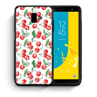 Thumbnail for Θήκη Samsung J6+ Cherry Summer από τη Smartfits με σχέδιο στο πίσω μέρος και μαύρο περίβλημα | Samsung J6+ Cherry Summer case with colorful back and black bezels