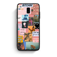 Thumbnail for samsung J6+ Collage Bitchin Θήκη Αγίου Βαλεντίνου από τη Smartfits με σχέδιο στο πίσω μέρος και μαύρο περίβλημα | Smartphone case with colorful back and black bezels by Smartfits