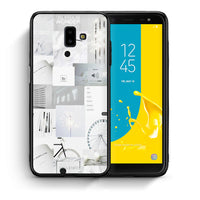 Thumbnail for Θήκη Αγίου Βαλεντίνου Samsung J6+ Collage Make Me Wonder από τη Smartfits με σχέδιο στο πίσω μέρος και μαύρο περίβλημα | Samsung J6+ Collage Make Me Wonder case with colorful back and black bezels