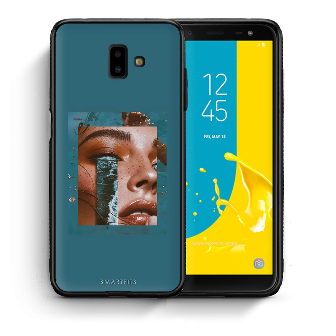 Θήκη Samsung J6+ Cry An Ocean από τη Smartfits με σχέδιο στο πίσω μέρος και μαύρο περίβλημα | Samsung J6+ Cry An Ocean case with colorful back and black bezels