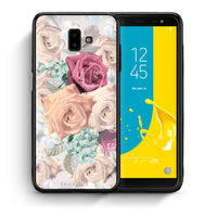 Thumbnail for Θήκη Samsung J6+ Bouquet Floral από τη Smartfits με σχέδιο στο πίσω μέρος και μαύρο περίβλημα | Samsung J6+ Bouquet Floral case with colorful back and black bezels