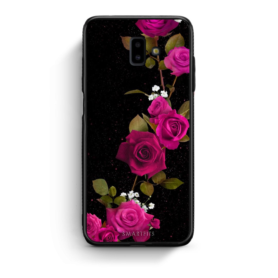4 - samsung J6+ Red Roses Flower case, cover, bumper