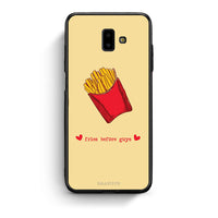 Thumbnail for samsung J6+ Fries Before Guys Θήκη Αγίου Βαλεντίνου από τη Smartfits με σχέδιο στο πίσω μέρος και μαύρο περίβλημα | Smartphone case with colorful back and black bezels by Smartfits