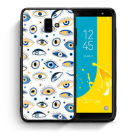 Thumbnail for Θήκη Samsung J6+ Ftou Ftou από τη Smartfits με σχέδιο στο πίσω μέρος και μαύρο περίβλημα | Samsung J6+ Ftou Ftou case with colorful back and black bezels