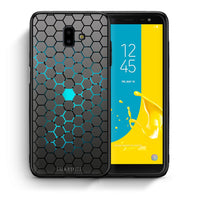 Thumbnail for Θήκη Samsung J6+ Hexagonal Geometric από τη Smartfits με σχέδιο στο πίσω μέρος και μαύρο περίβλημα | Samsung J6+ Hexagonal Geometric case with colorful back and black bezels
