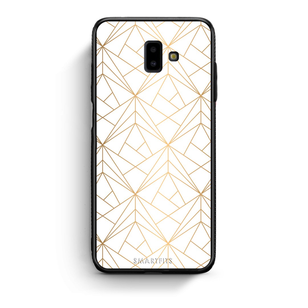 111 - samsung Galaxy J6+ Luxury White Geometric case, cover, bumper