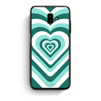Thumbnail for samsung J6+ Green Hearts θήκη από τη Smartfits με σχέδιο στο πίσω μέρος και μαύρο περίβλημα | Smartphone case with colorful back and black bezels by Smartfits