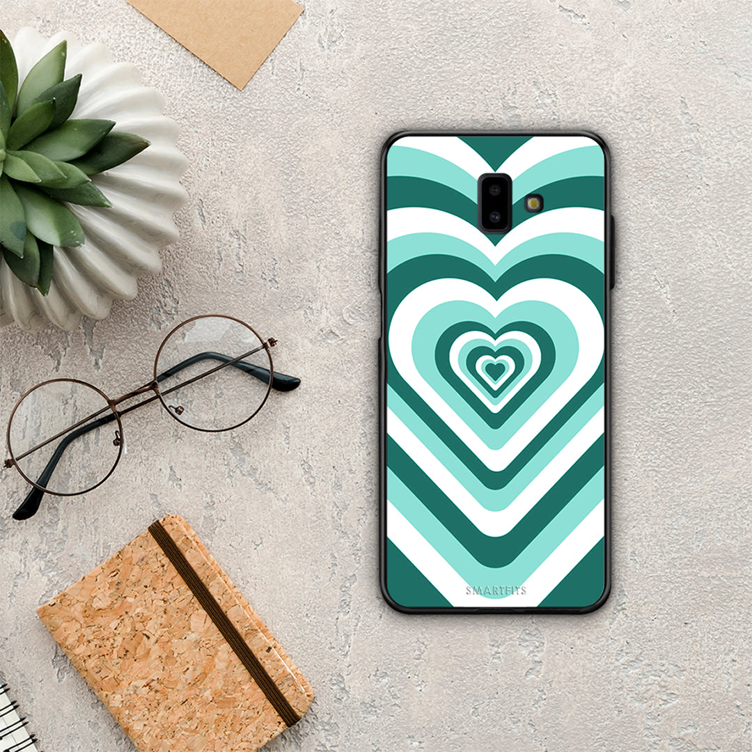 Green Hearts - Samsung Galaxy J6+ case
