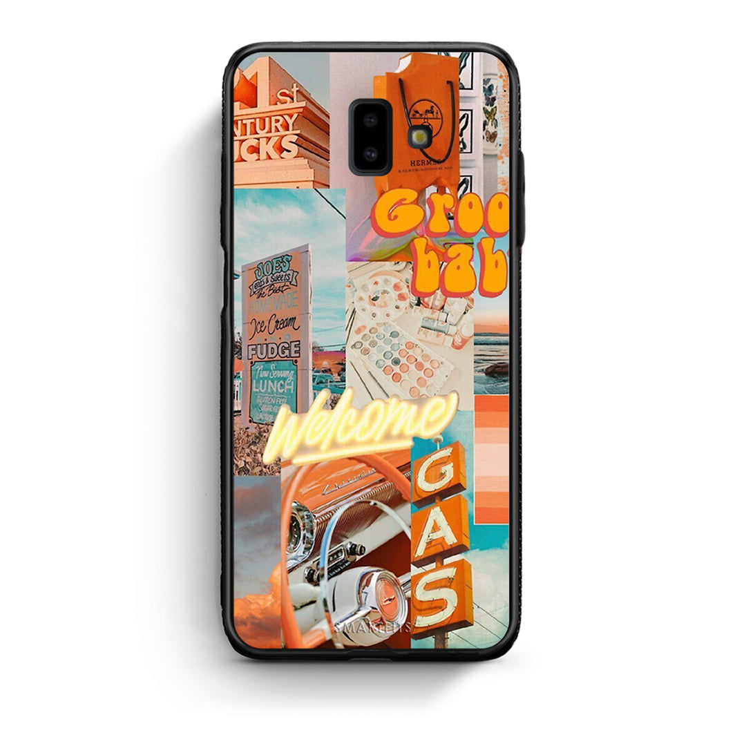samsung J6+ Groovy Babe Θήκη Αγίου Βαλεντίνου από τη Smartfits με σχέδιο στο πίσω μέρος και μαύρο περίβλημα | Smartphone case with colorful back and black bezels by Smartfits