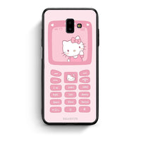 Thumbnail for samsung J6+ Hello Kitten Θήκη Αγίου Βαλεντίνου από τη Smartfits με σχέδιο στο πίσω μέρος και μαύρο περίβλημα | Smartphone case with colorful back and black bezels by Smartfits