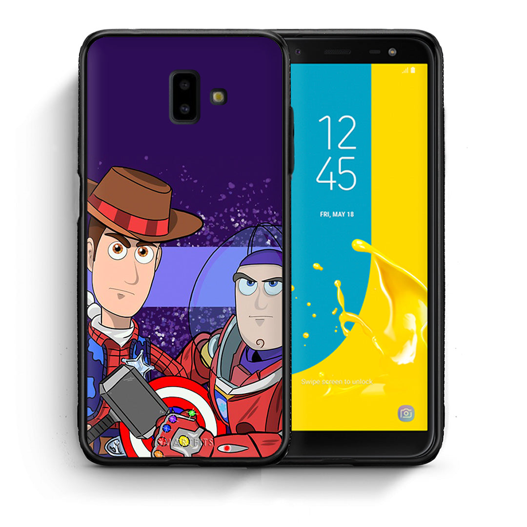 Θήκη Samsung J6+ Infinity Story από τη Smartfits με σχέδιο στο πίσω μέρος και μαύρο περίβλημα | Samsung J6+ Infinity Story case with colorful back and black bezels