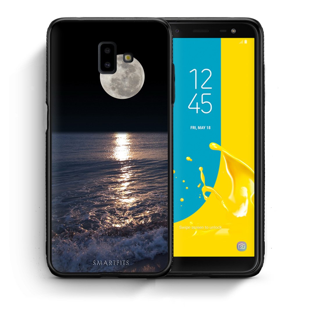 Θήκη Samsung J6+ Moon Landscape από τη Smartfits με σχέδιο στο πίσω μέρος και μαύρο περίβλημα | Samsung J6+ Moon Landscape case with colorful back and black bezels