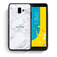 Thumbnail for Θήκη Samsung J6+ Queen Marble από τη Smartfits με σχέδιο στο πίσω μέρος και μαύρο περίβλημα | Samsung J6+ Queen Marble case with colorful back and black bezels