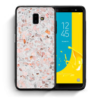 Thumbnail for Θήκη Samsung J6+ Marble Terrazzo από τη Smartfits με σχέδιο στο πίσω μέρος και μαύρο περίβλημα | Samsung J6+ Marble Terrazzo case with colorful back and black bezels