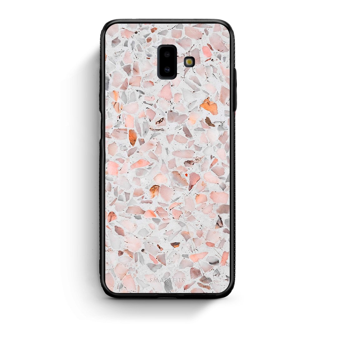 samsung J6+ Marble Terrazzo θήκη από τη Smartfits με σχέδιο στο πίσω μέρος και μαύρο περίβλημα | Smartphone case with colorful back and black bezels by Smartfits