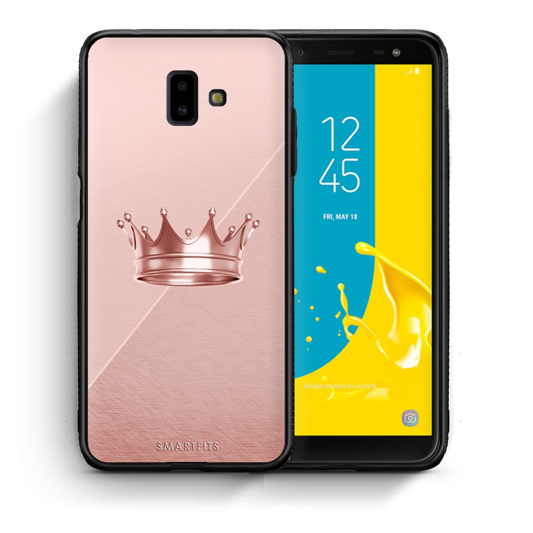 Θήκη Samsung J6+ Crown Minimal από τη Smartfits με σχέδιο στο πίσω μέρος και μαύρο περίβλημα | Samsung J6+ Crown Minimal case with colorful back and black bezels