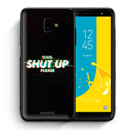 Thumbnail for Θήκη Samsung J6+ OMG ShutUp από τη Smartfits με σχέδιο στο πίσω μέρος και μαύρο περίβλημα | Samsung J6+ OMG ShutUp case with colorful back and black bezels