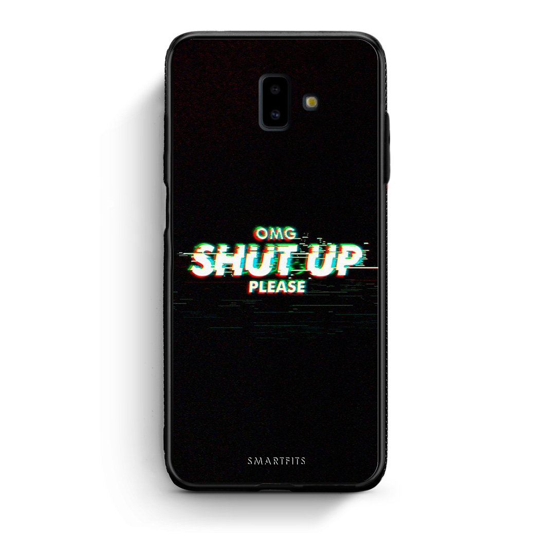 samsung J6+ OMG ShutUp θήκη από τη Smartfits με σχέδιο στο πίσω μέρος και μαύρο περίβλημα | Smartphone case with colorful back and black bezels by Smartfits