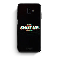 Thumbnail for samsung J6+ OMG ShutUp θήκη από τη Smartfits με σχέδιο στο πίσω μέρος και μαύρο περίβλημα | Smartphone case with colorful back and black bezels by Smartfits